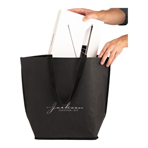 Custom Printed LIGHTNING Washable Kraft Paper Oversize Tote Bag w/ Contoured Bottom (20"x9"x16") - SP - WB20916-SP